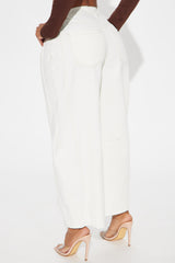 Federica Barrel Pant - Cream