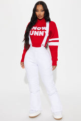 Hit The Summit Ski Overall Pants - White