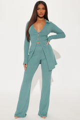 Camille Cozy Pant Set - Teal
