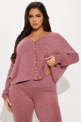 Feel So Cozy Pant Set - Rose