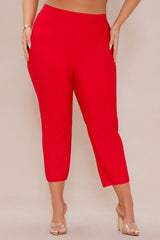 Leandra Bandage Capri Pant - Red