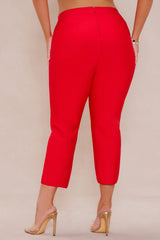 Leandra Bandage Capri Pant - Red