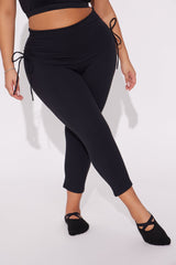 Roll Up Super Soft Active Capri Legging - Black