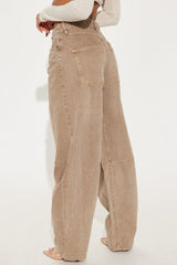 Sinead Baggy Taper Leg Jeans - Mocha