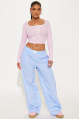 Just A Girl Boxer Pant - Blue/combo