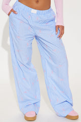 Just A Girl Boxer Pant - Blue/combo
