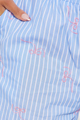 Just A Girl Boxer Pant - Blue/combo