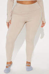 Vital Form 7/8 Elevate Active Legging - Light Taupe