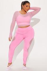 Pedals and Poses Elevate Active Legging - Pink