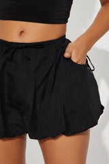 Staying Cutesy Bubble Short - Black