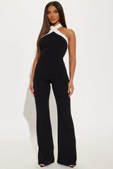 Daya Halter Pant Set  - Black