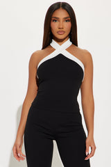 Daya Halter Pant Set  - Black
