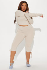 Pirouette Super Soft Active Capri - Light Taupe