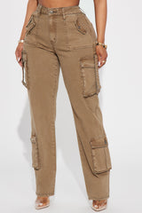 Nothing Left To Say Cargo Jeans - Olive