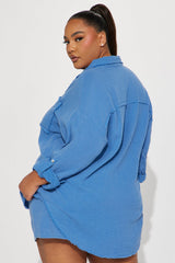 Unforgettable Washed Short Set - Royal