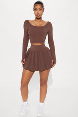 Got That Glow Active Skirt - Chocolate