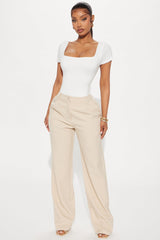 Angelica Straight Leg Trouser - Tan