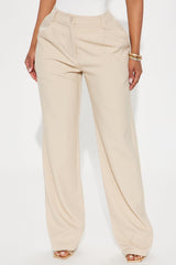 Angelica Straight Leg Trouser - Tan