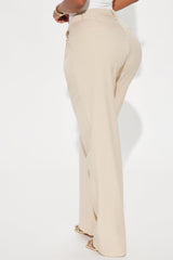 Angelica Straight Leg Trouser - Tan