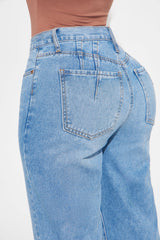 Liza Non Stretch Straight Leg Jeans - Light Wash