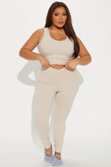Lean Into It Super Soft Active Legging - Light Taupe