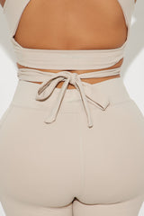 Lean Into It Super Soft Active Legging - Light Taupe