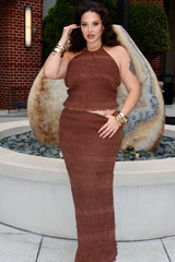 Florence Maxi Skirt Set - Chocolate