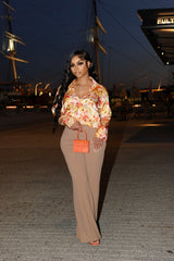 Petite Victoria High Waisted Dress Pants - Taupe