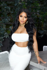 Another Time Double Lined Skirt Set - Ivory