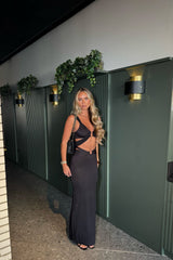 Mystic Night Top And Maxi Skirt Set - Black