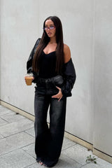 Astrid Wide Leg Baggy Jean - Black Wash