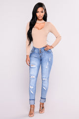 Baby Got Back Booty Lifting Jeans - Light Blue Wash