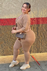 Weekend Vibes Legging Set - Mocha
